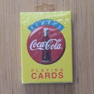 Vintage Coca-Cola Always Playing Cards‎ Yellow Sealed Deck NOS Collectible 1994